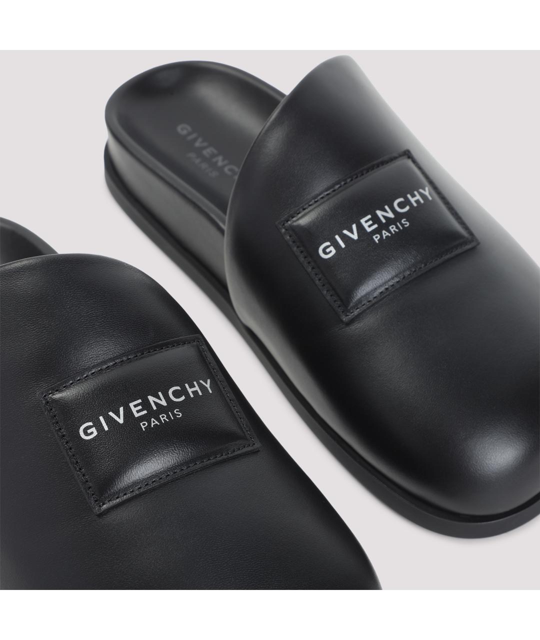 GIVENCHY Черные кожаные мюли, фото 6