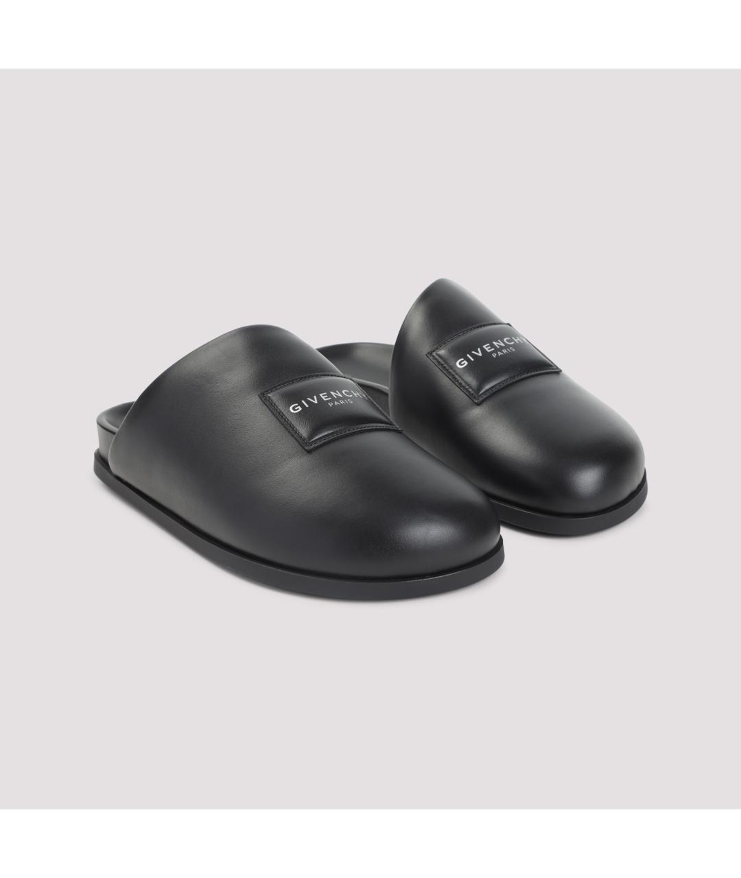 GIVENCHY Черные кожаные мюли, фото 5