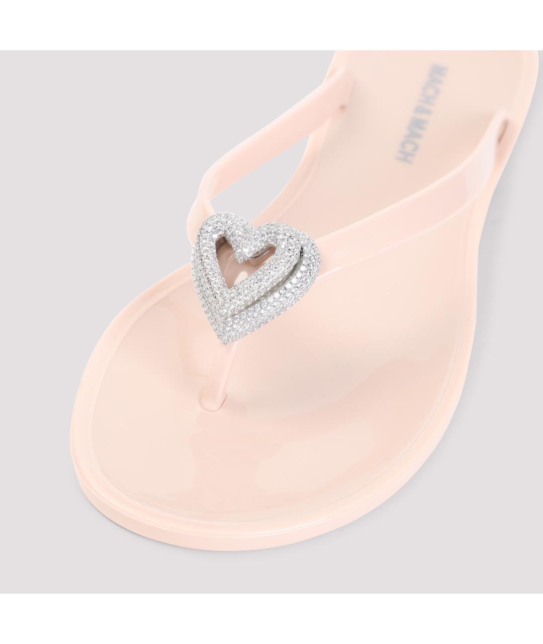 MACH&MACH Бежевые резиновые шлепанцы, фото 4