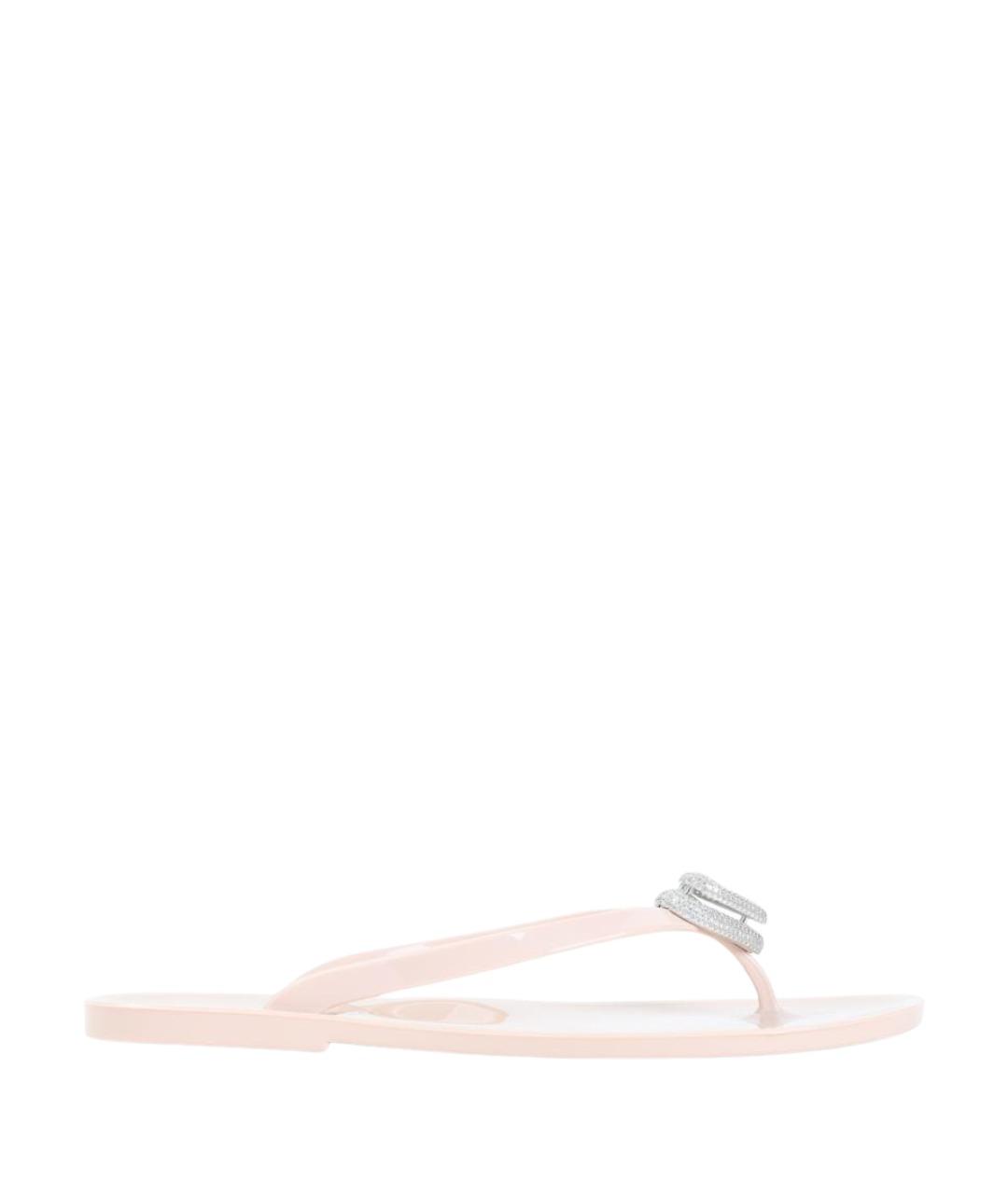 MACH&MACH Бежевые резиновые шлепанцы, фото 1