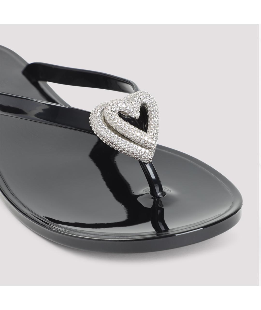 MACH&MACH Черные резиновые шлепанцы, фото 4