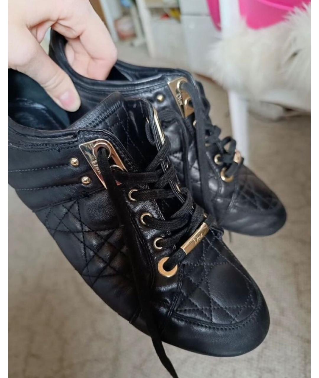 CHRISTIAN DIOR Черные кожаные кеды, фото 3
