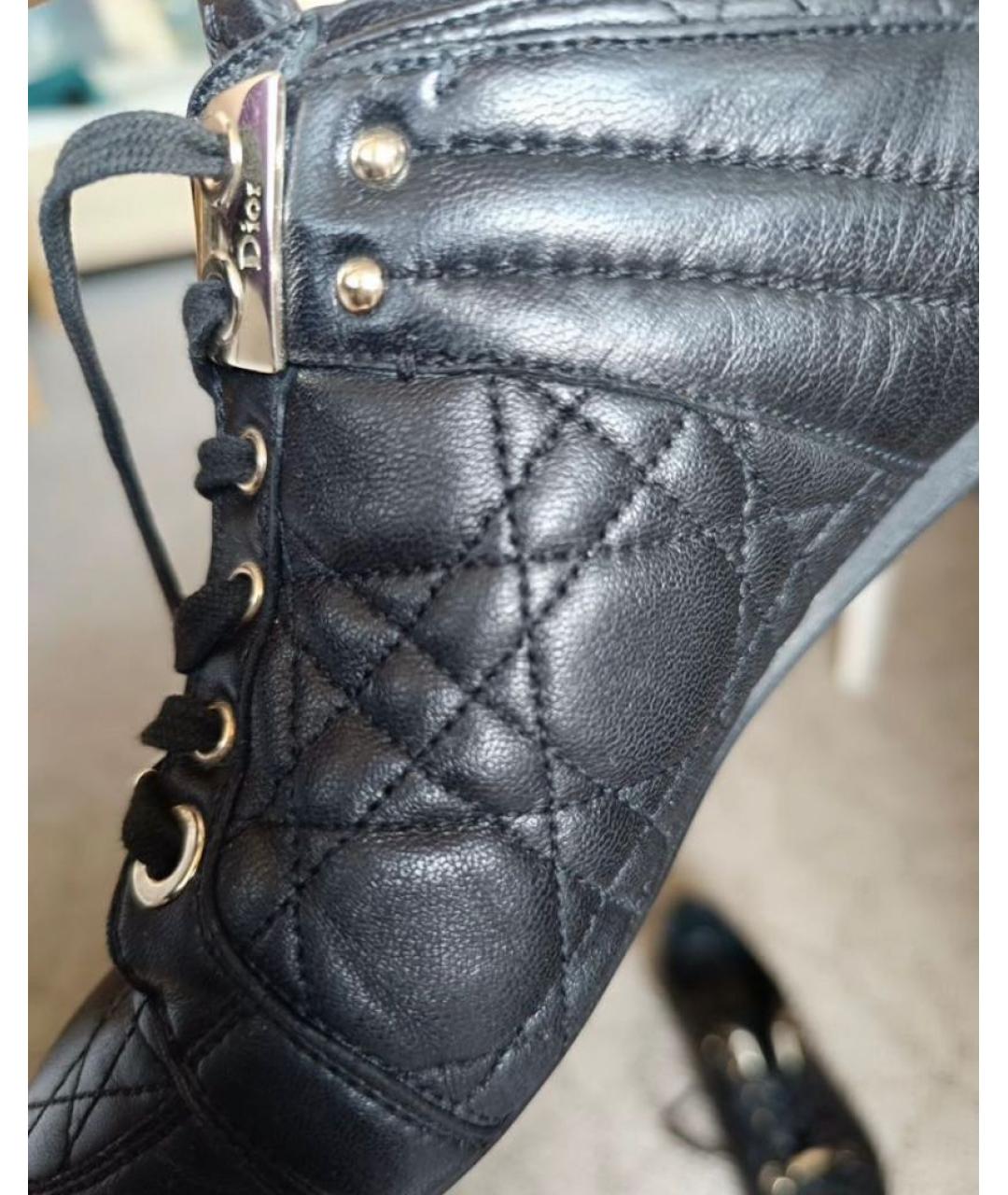 CHRISTIAN DIOR Черные кожаные кеды, фото 5