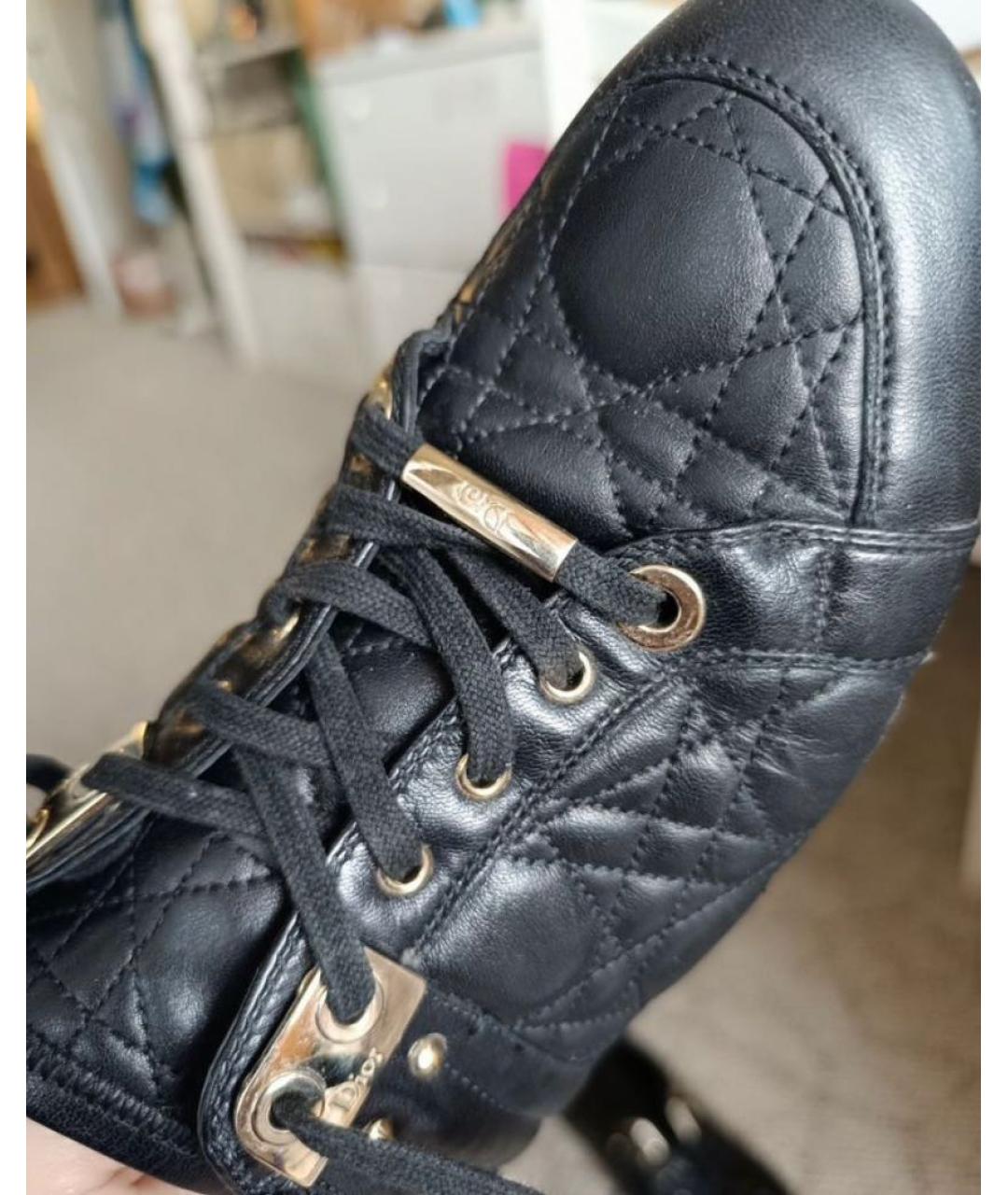 CHRISTIAN DIOR Черные кожаные кеды, фото 4