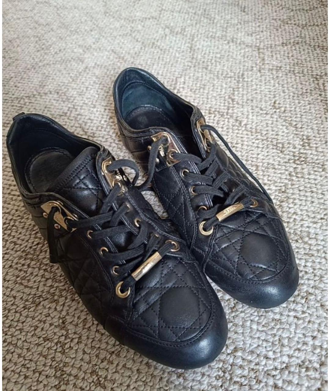 CHRISTIAN DIOR Черные кожаные кеды, фото 2