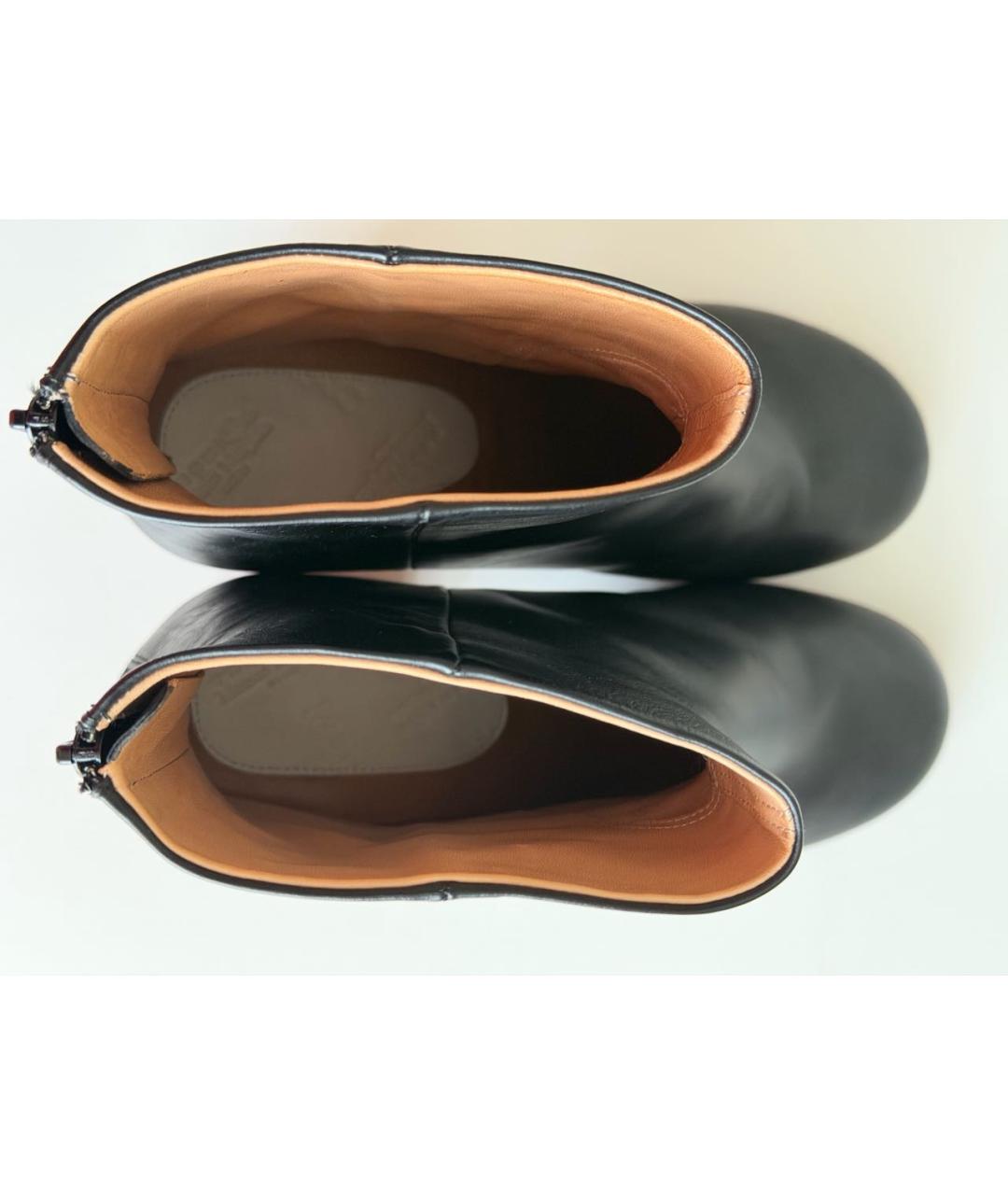 MAISON MARGIELA Черные кожаные ботильоны, фото 2