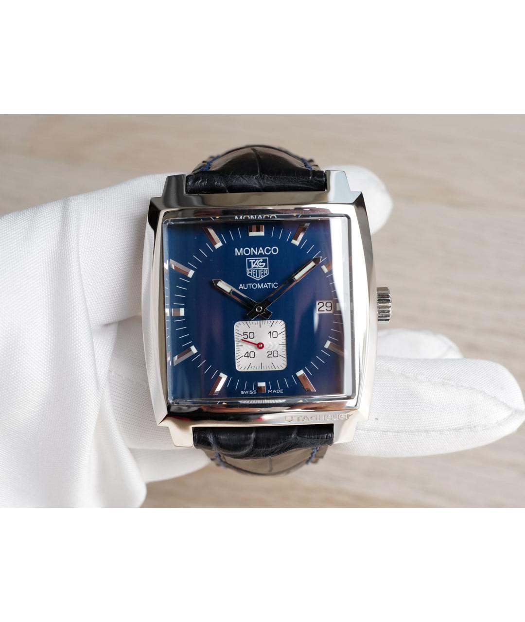 TAG HEUER Синие металлические часы, фото 3