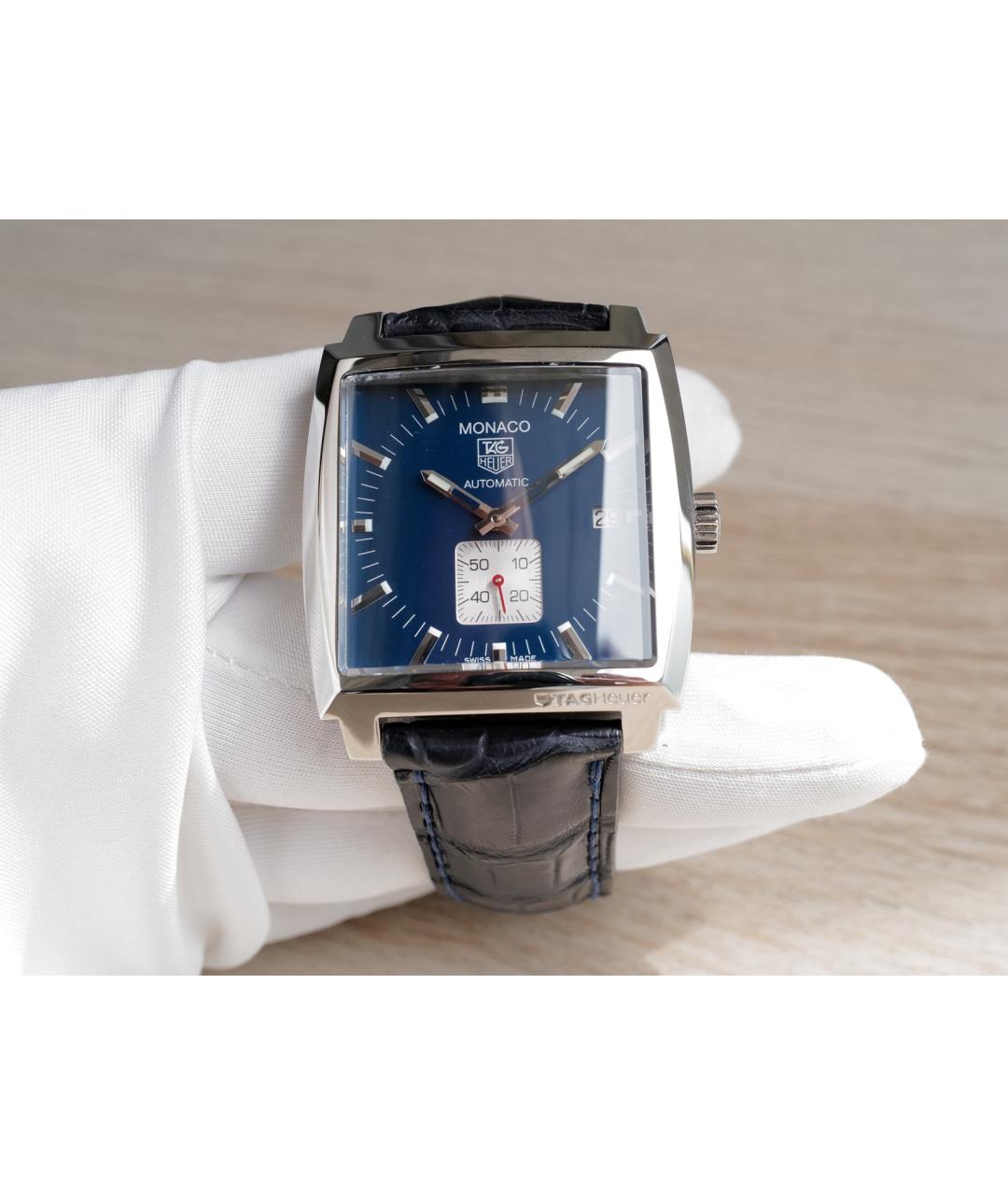 TAG HEUER Синие металлические часы, фото 6