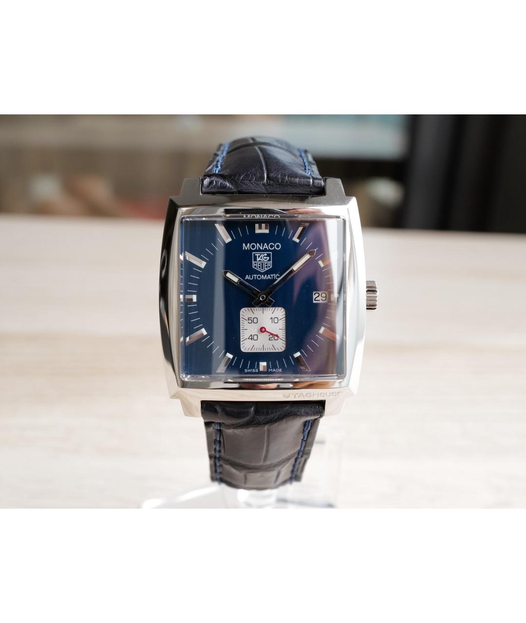 TAG HEUER Синие металлические часы, фото 2