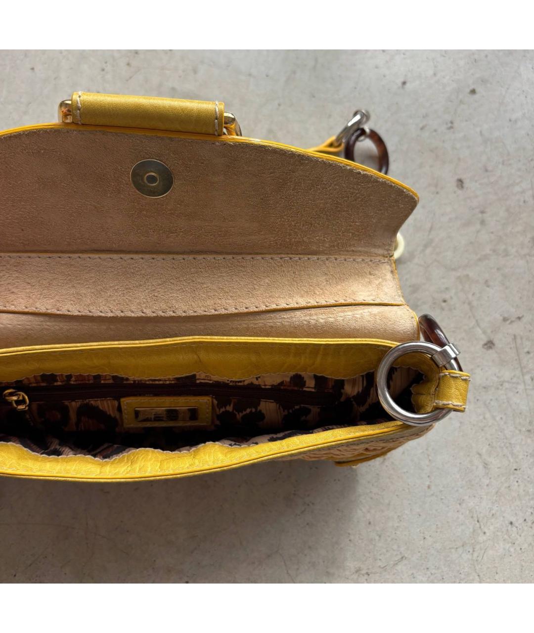 DOLCE&GABBANA Горчичная кожаная сумка через плечо, фото 6