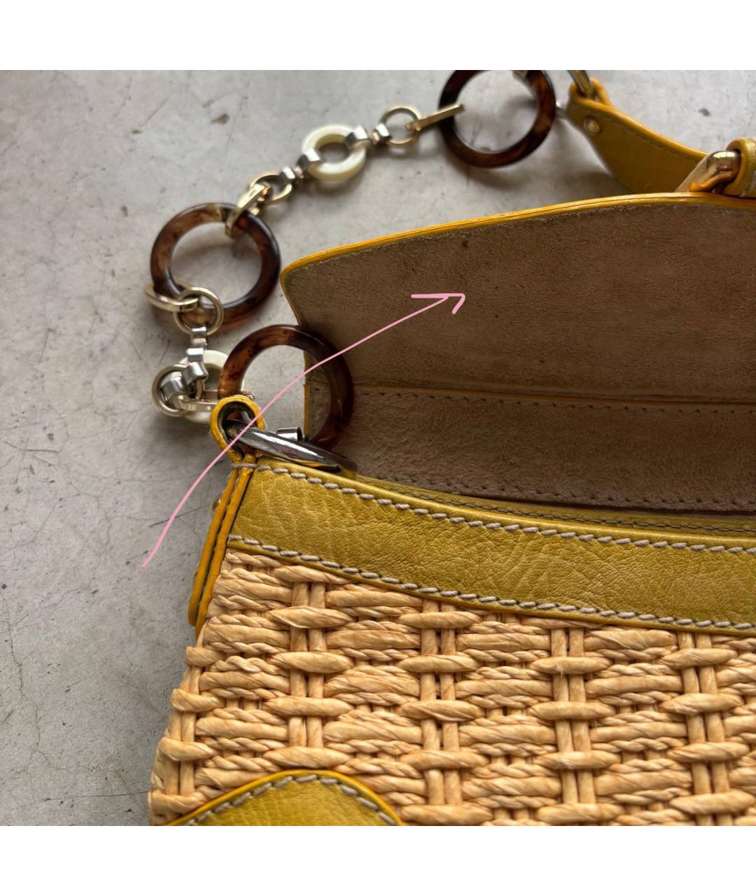 DOLCE&GABBANA Горчичная кожаная сумка через плечо, фото 7