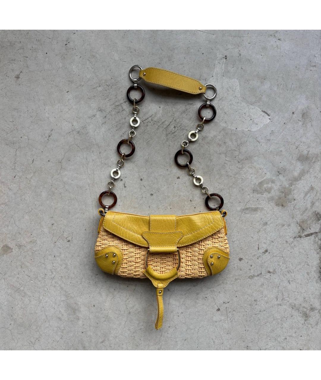 DOLCE&GABBANA Горчичная кожаная сумка через плечо, фото 8