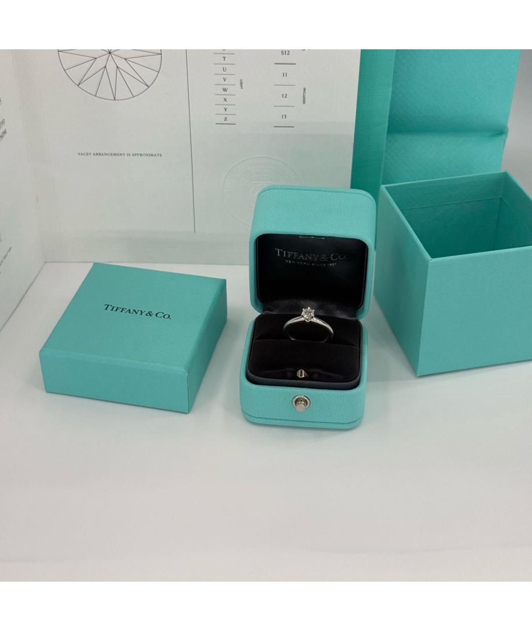 TIFFANY&CO Серебряное платиновое кольцо, фото 3