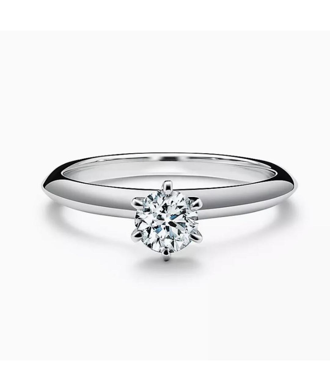 TIFFANY&CO Белое платиновое кольцо, фото 5