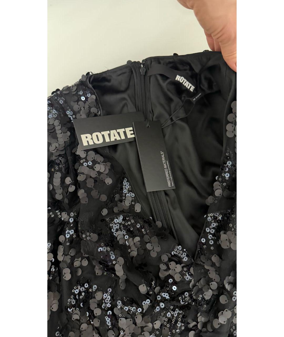 ROTATE Черное коктейльное платье, фото 5