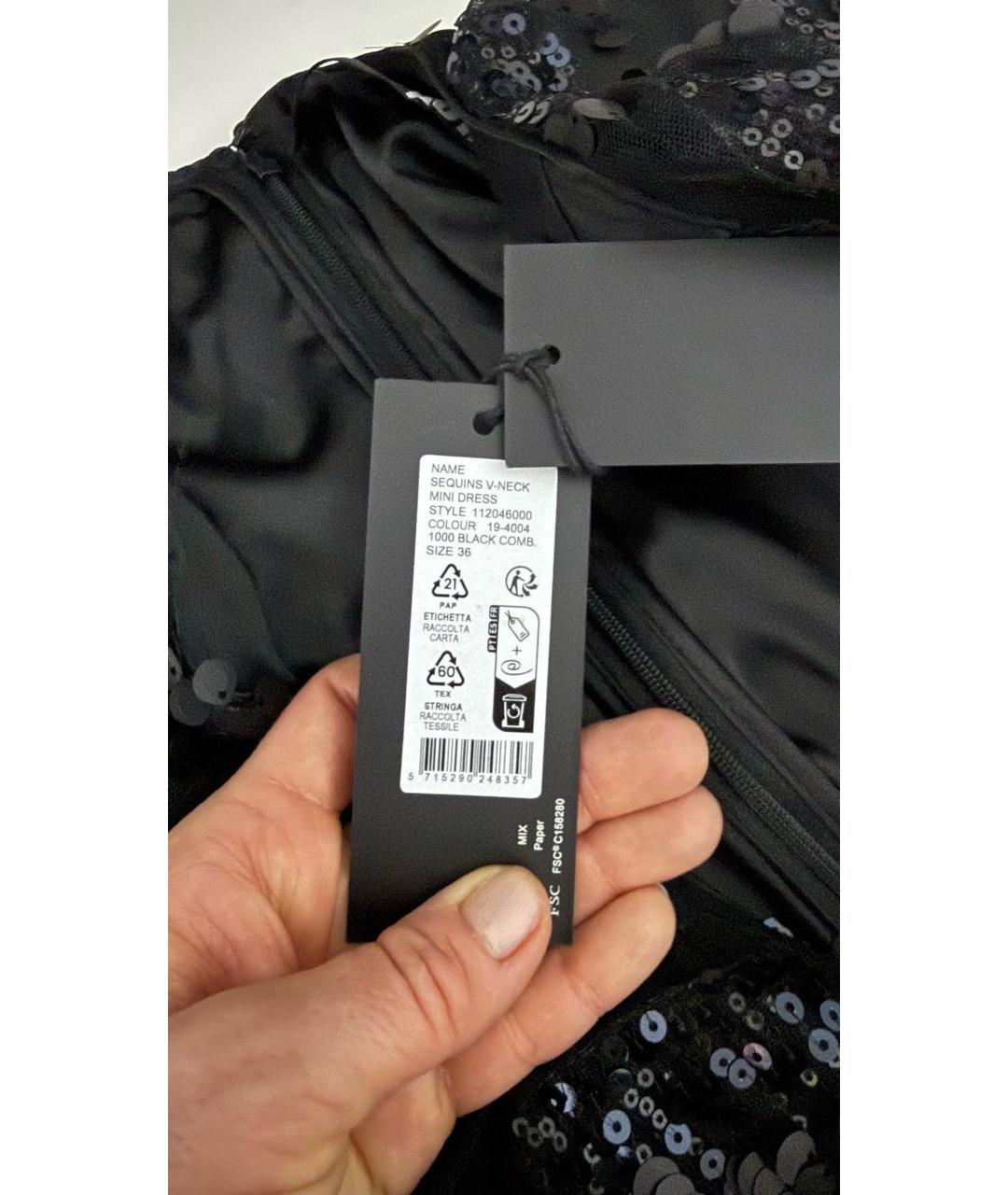 ROTATE Черное коктейльное платье, фото 6