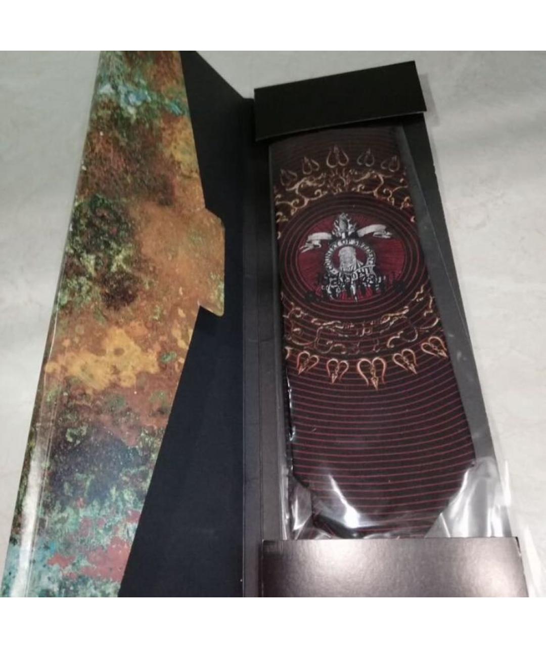 JEAN PAUL GAULTIER Бордовый шелковый галстук, фото 6