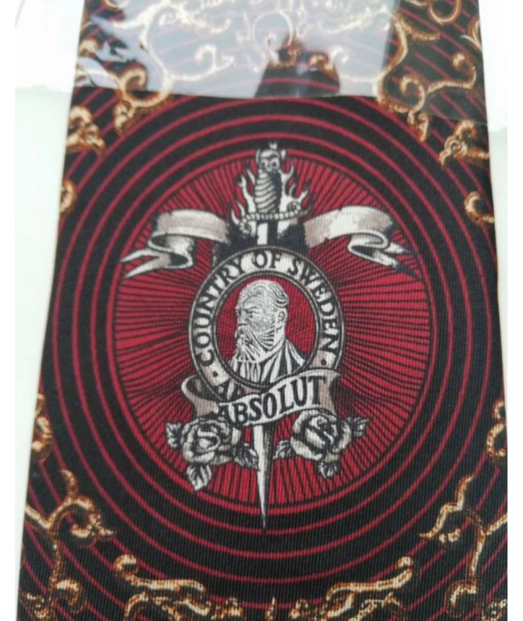 JEAN PAUL GAULTIER Бордовый шелковый галстук, фото 3