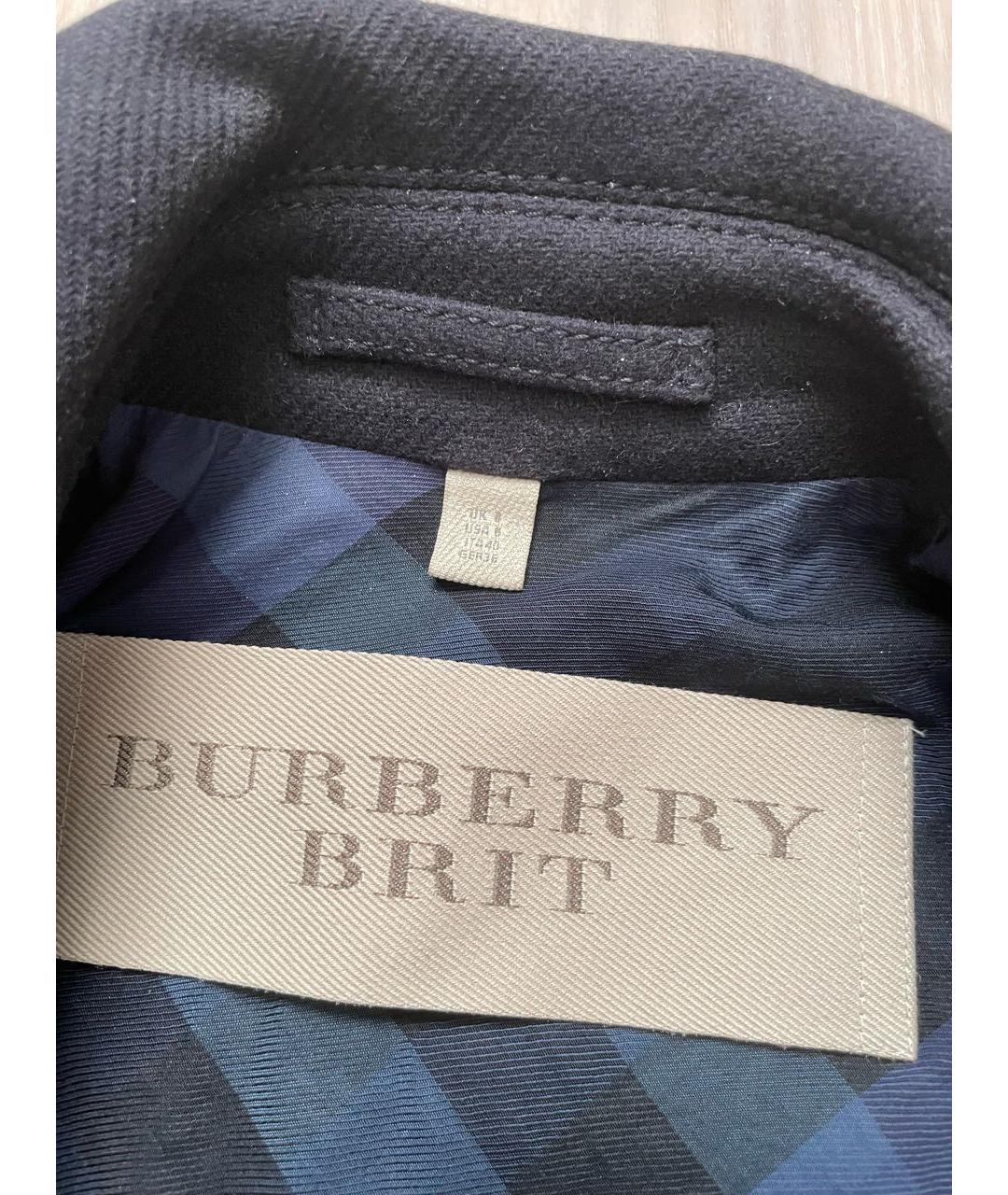 BURBERRY Черное кашемировое пальто, фото 3