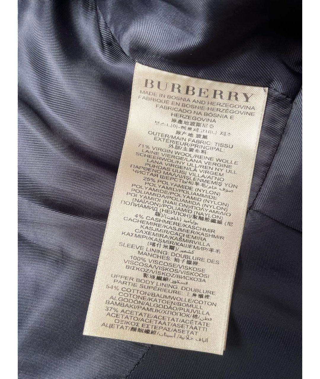 BURBERRY Черное кашемировое пальто, фото 7