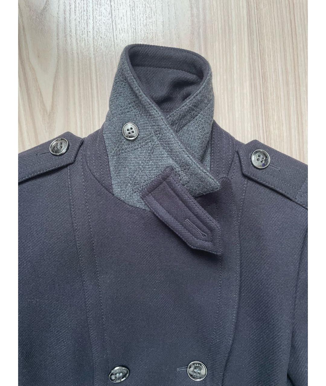 BURBERRY Черное кашемировое пальто, фото 6