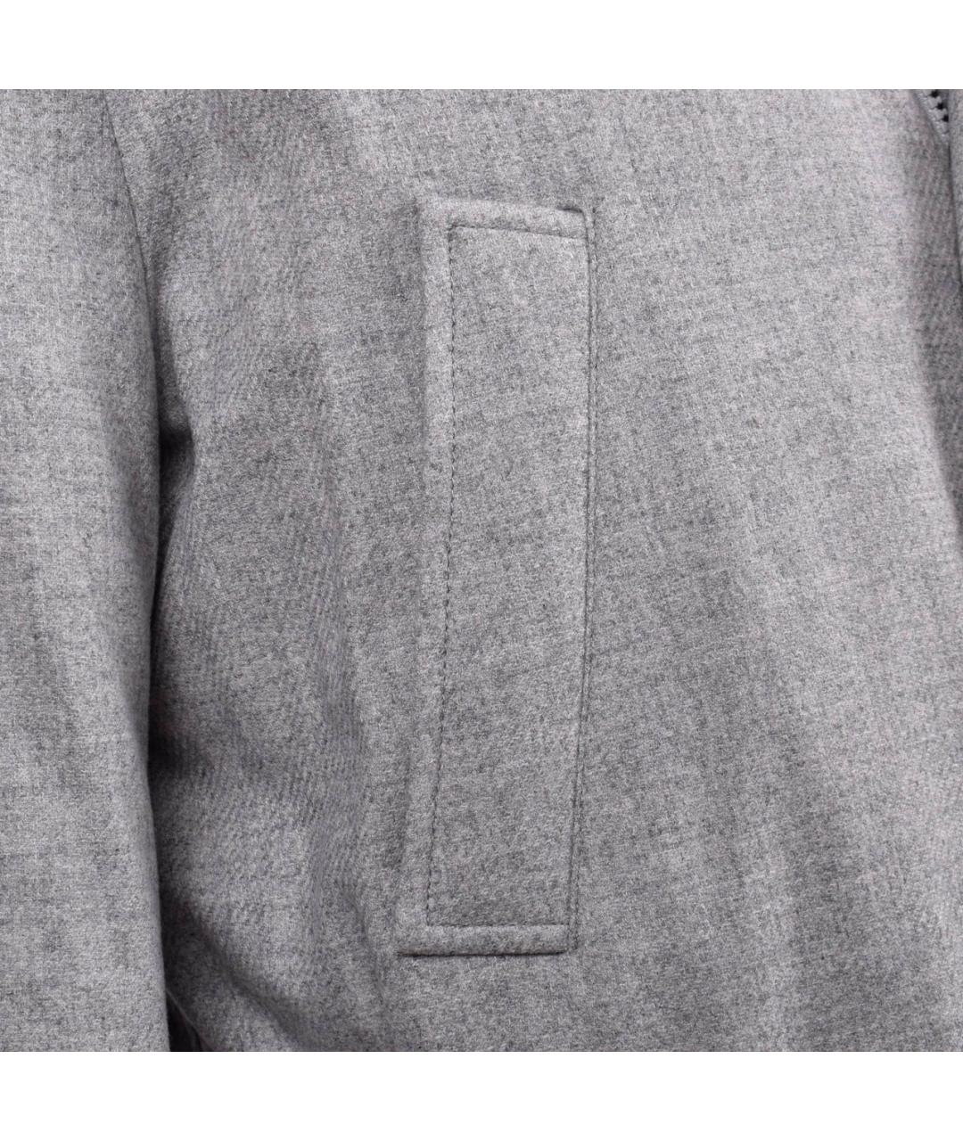 BRUNELLO CUCINELLI Серый шерстяной пуховик, фото 2