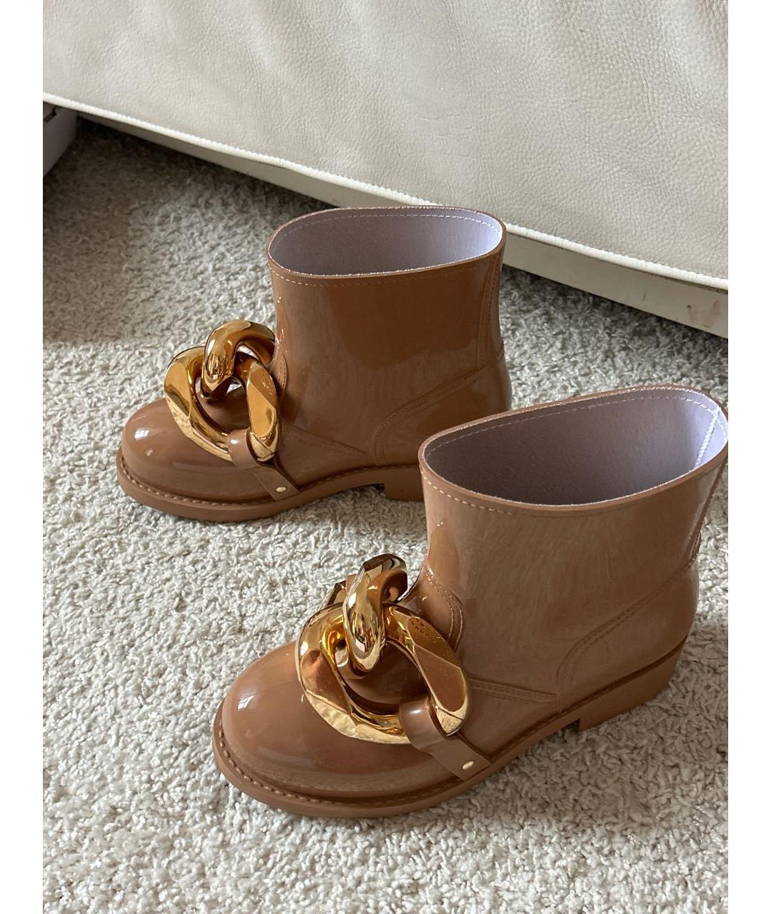 J.W.ANDERSON Бежевые резиновые ботинки, фото 3