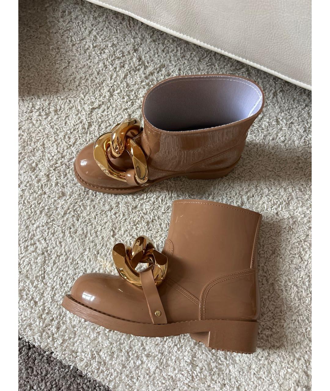 J.W.ANDERSON Бежевые резиновые ботинки, фото 5