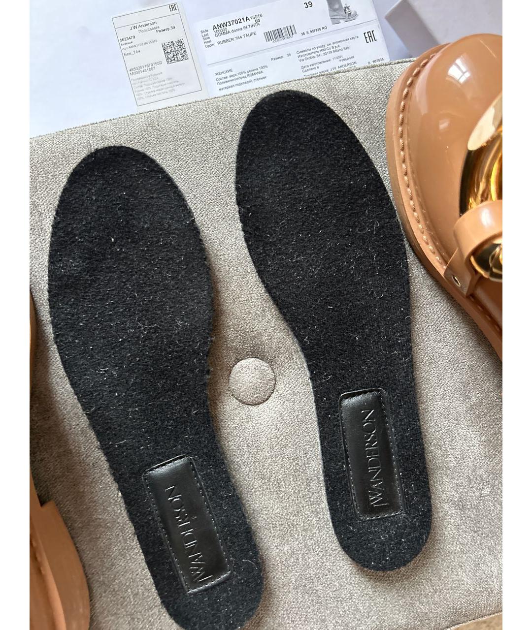 J.W.ANDERSON Бежевые резиновые ботинки, фото 6