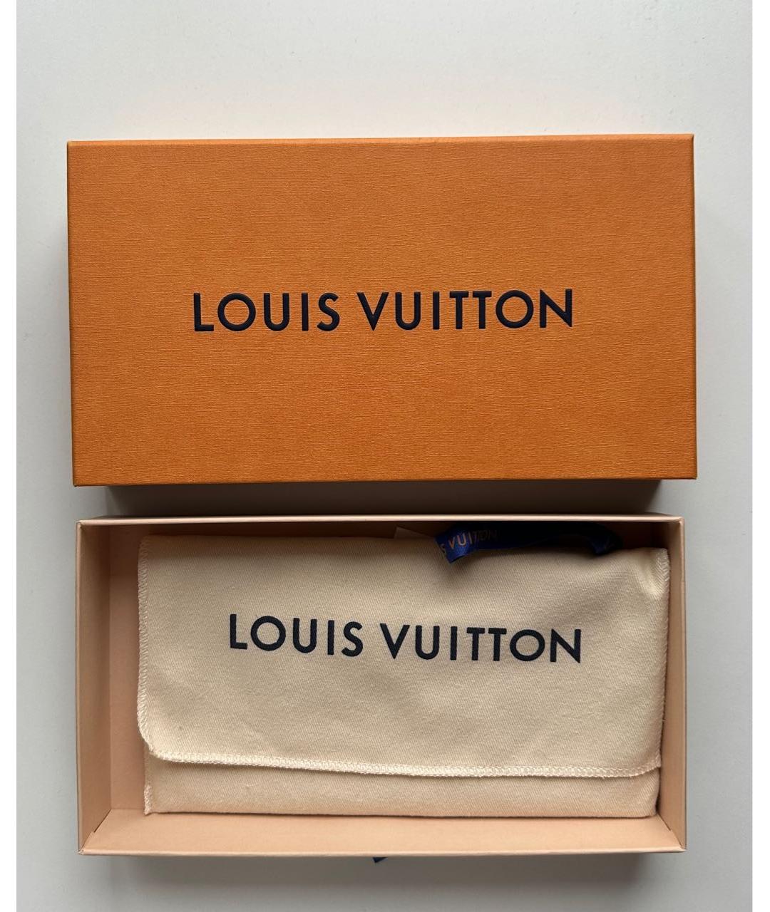 LOUIS VUITTON Розовый кожаный кошелек, фото 4