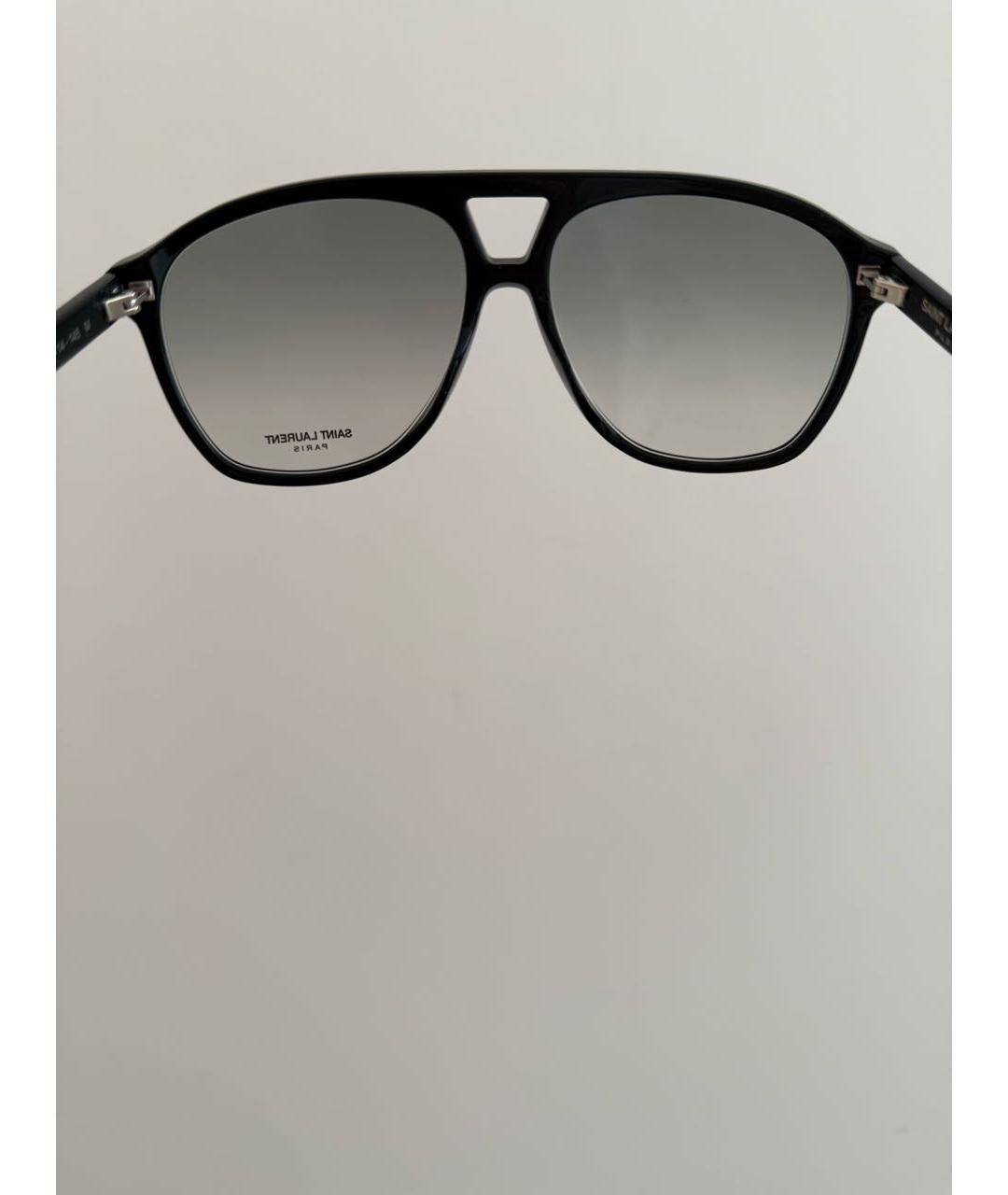 SAINT LAURENT Черные пластиковые солнцезащитные очки, фото 3