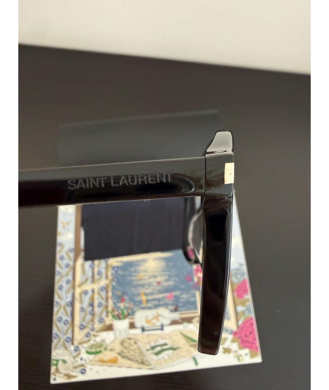 SAINT LAURENT Черные пластиковые солнцезащитные очки, фото 6