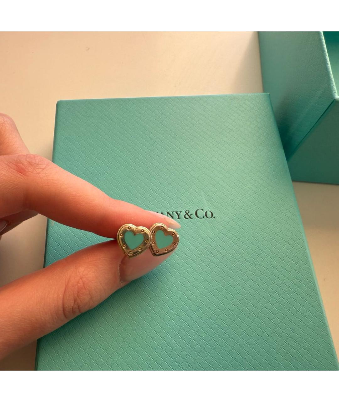 TIFFANY&CO Бирюзовые серебряные серьги, фото 4