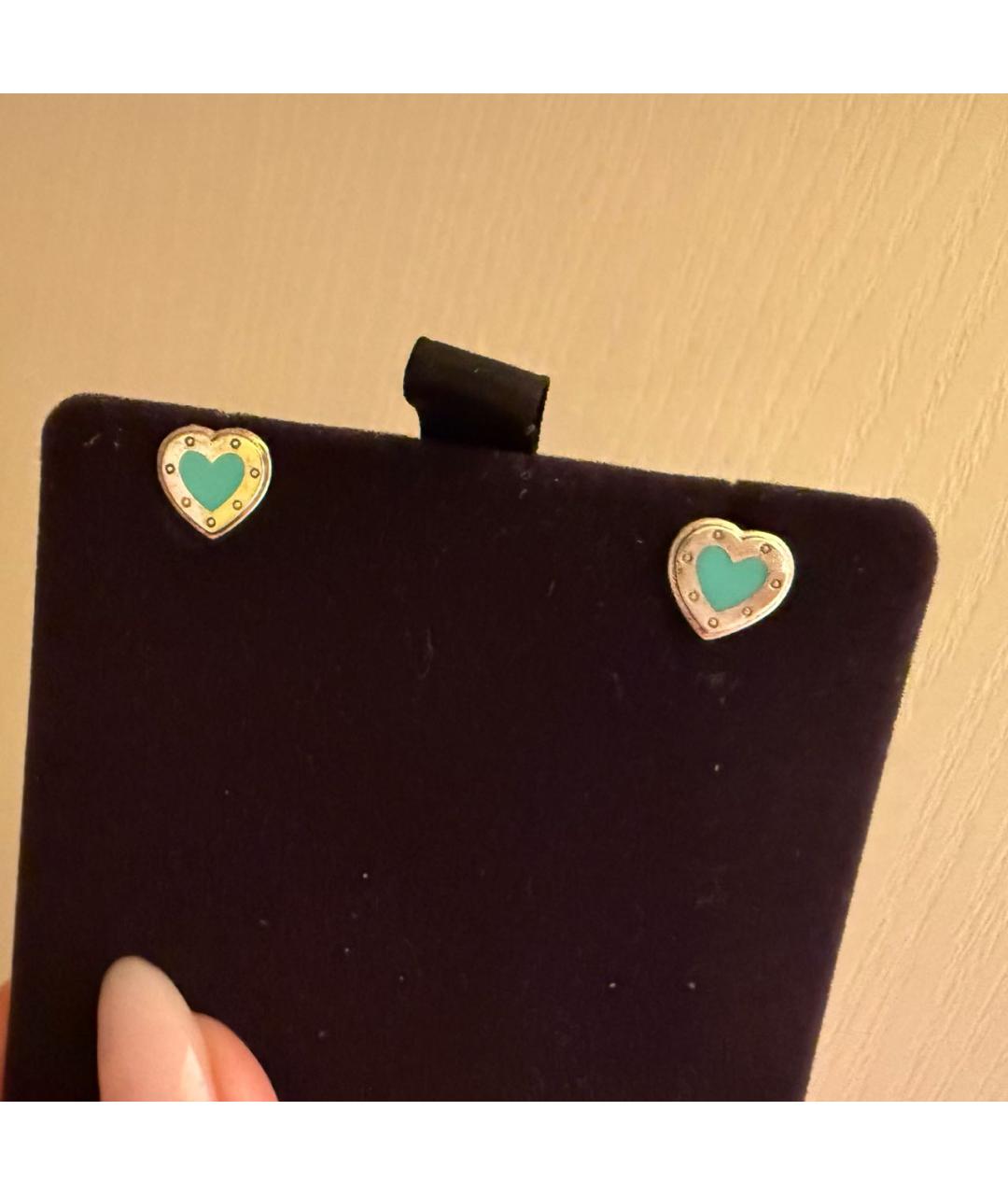 TIFFANY&CO Бирюзовые серебряные серьги, фото 2