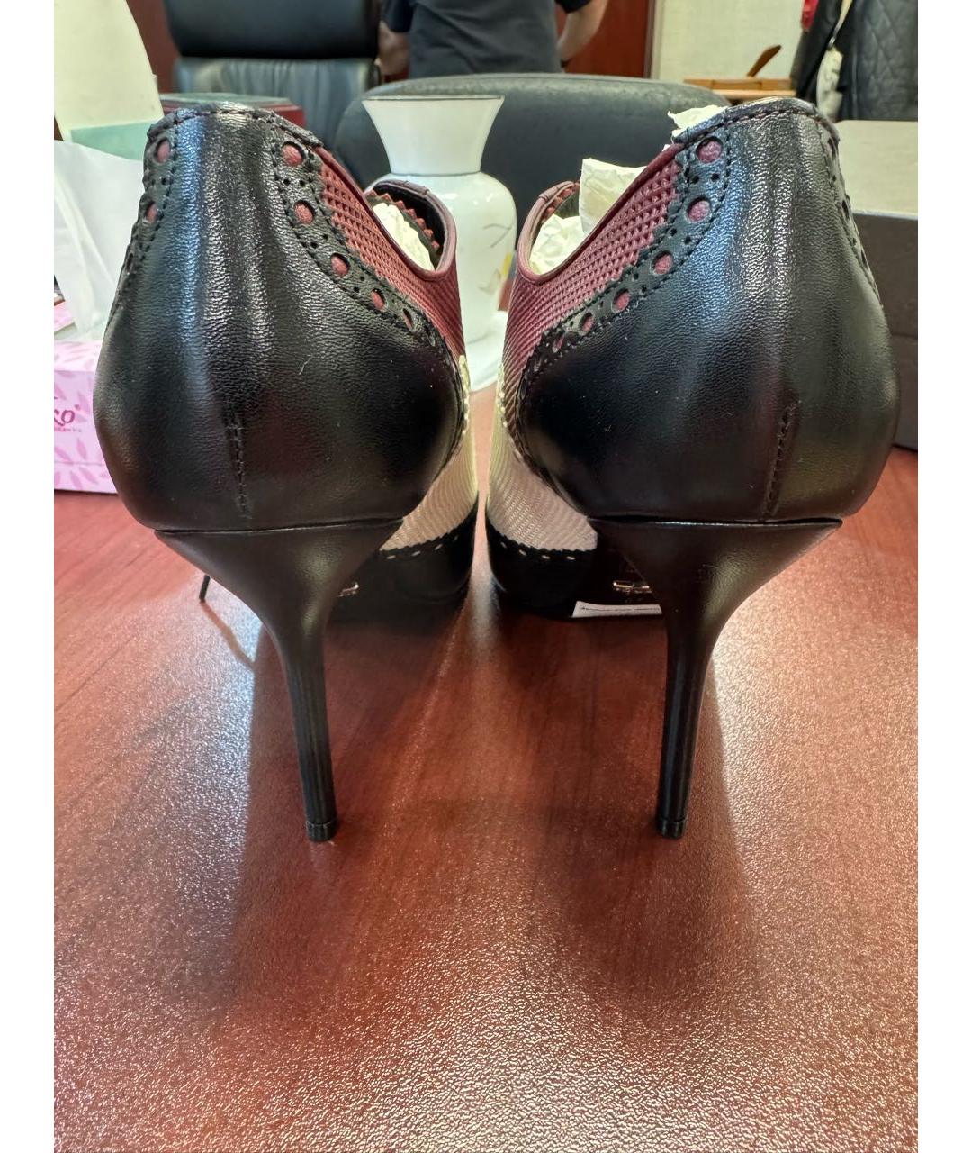 GUCCI Бордовые кожаные ботильоны, фото 4