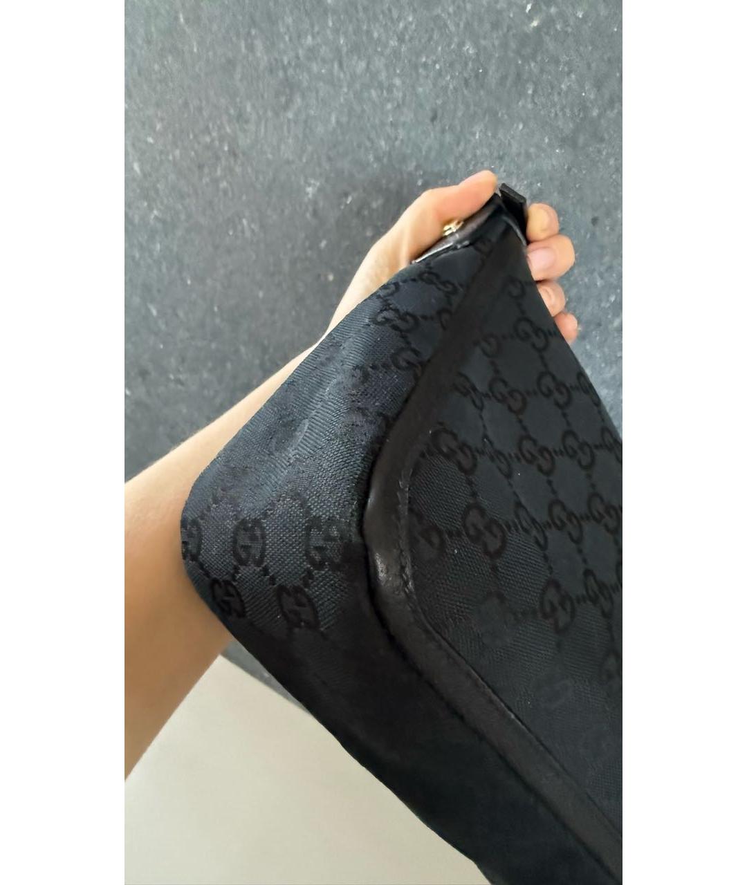 GUCCI Черная кожаная сумка с короткими ручками, фото 6
