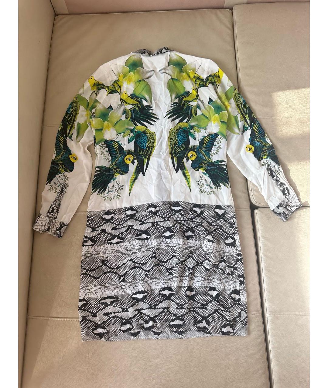 ROBERTO CAVALLI Мульти шелковое повседневное платье, фото 3