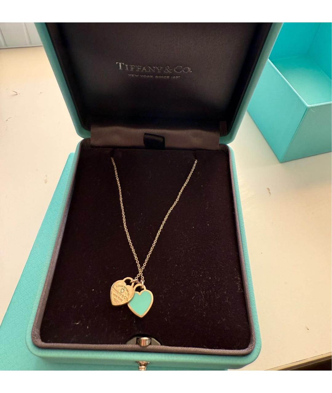 TIFFANY&CO Бирюзовая серебряная подвеска, фото 2