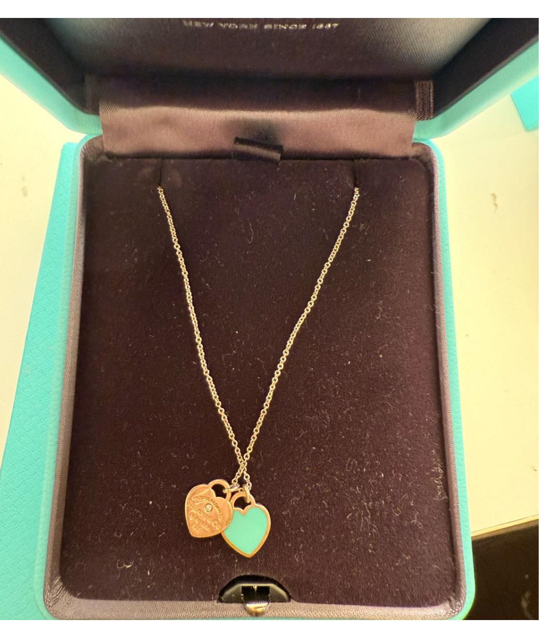 TIFFANY&CO Бирюзовая серебряная подвеска, фото 3