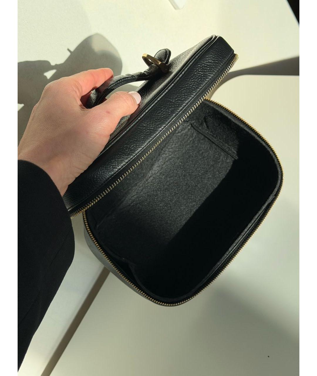 CHANEL Черная кожаная сумка с короткими ручками, фото 4