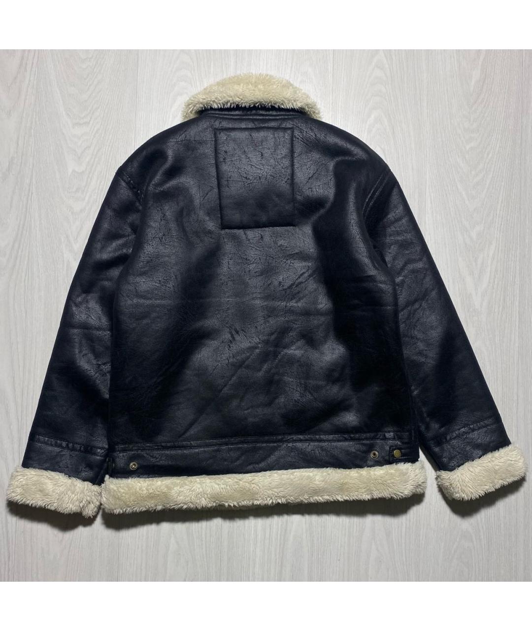 ALPHA INDUSTRIES Черная полиэстеровая дубленка/шуба, фото 7