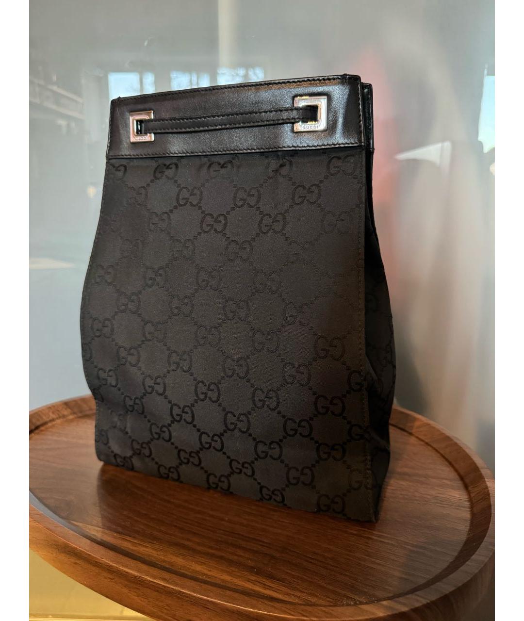 GUCCI Черный тканевый рюкзак, фото 5