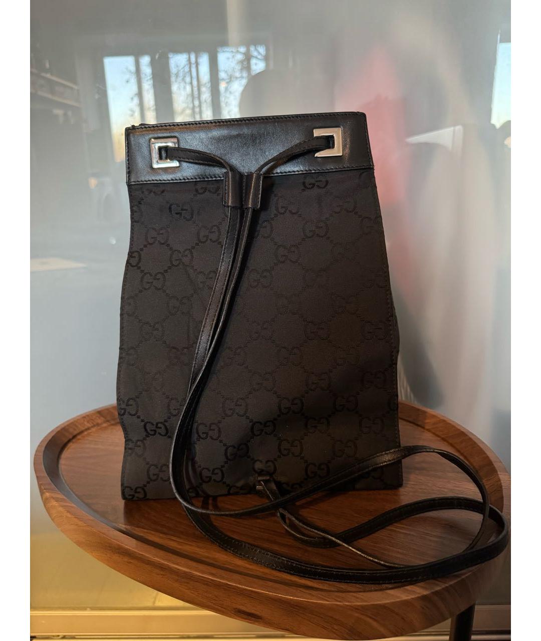 GUCCI Черный тканевый рюкзак, фото 3