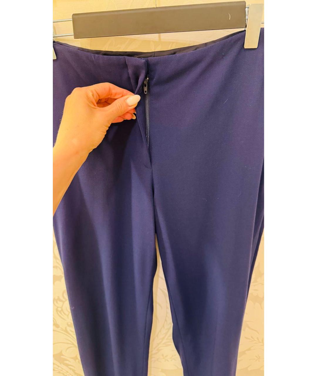 RALPH LAUREN PURPLE LABEL Темно-синие шерстяные брюки узкие, фото 3