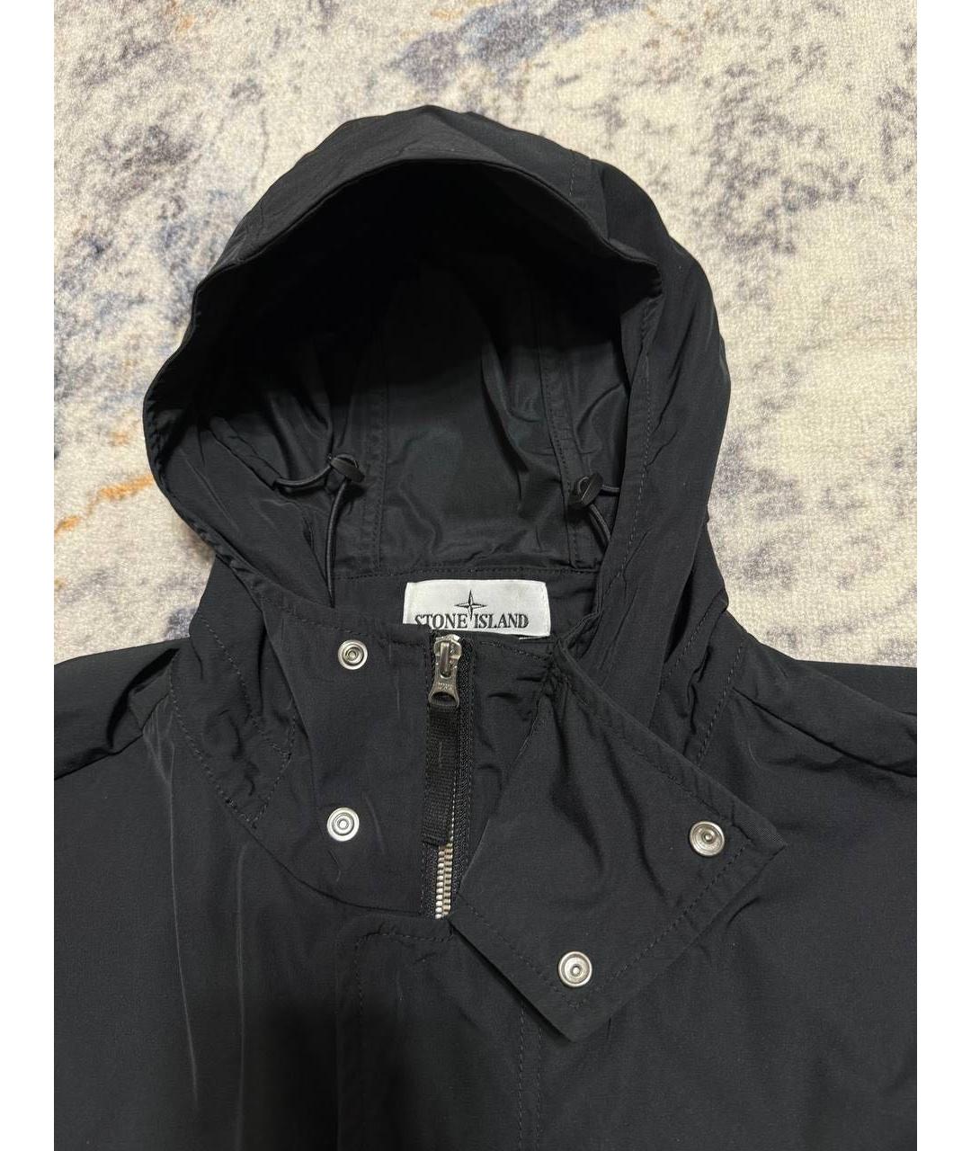 STONE ISLAND Черная полиэстеровая куртка, фото 4
