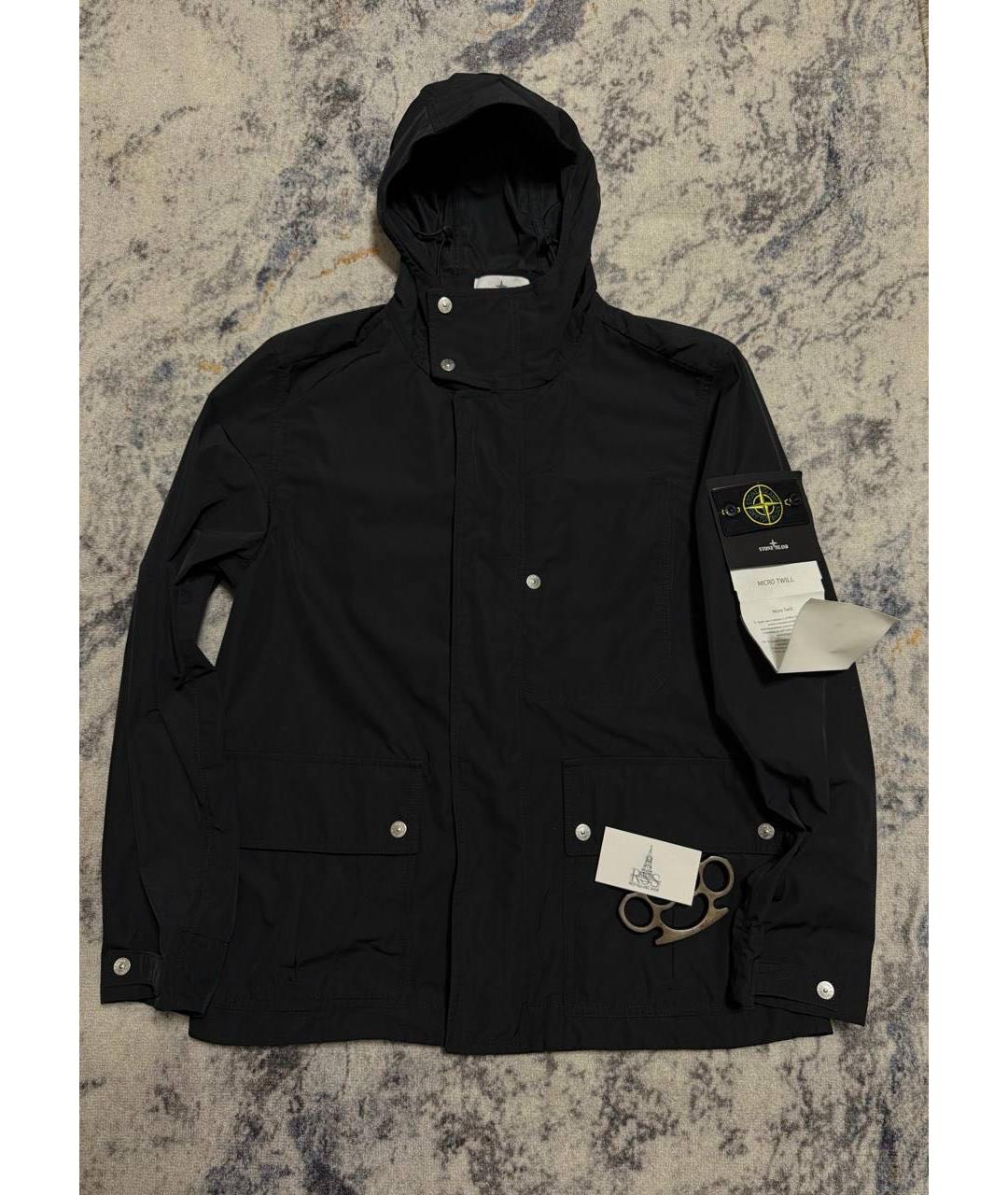 STONE ISLAND Черная полиэстеровая куртка, фото 8