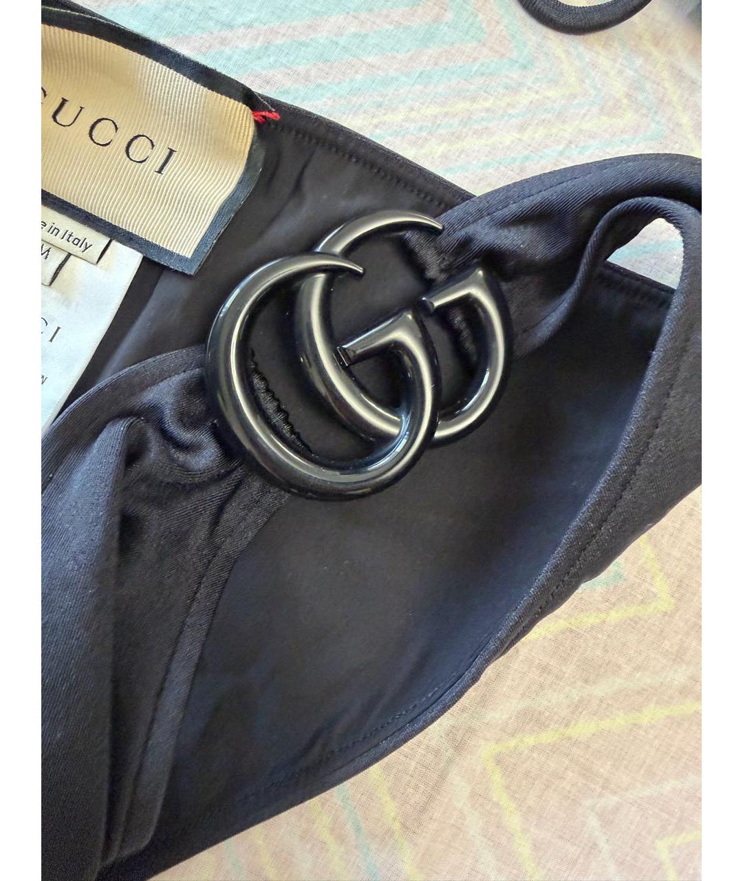 GUCCI Черный полиамидовый купальник, фото 3