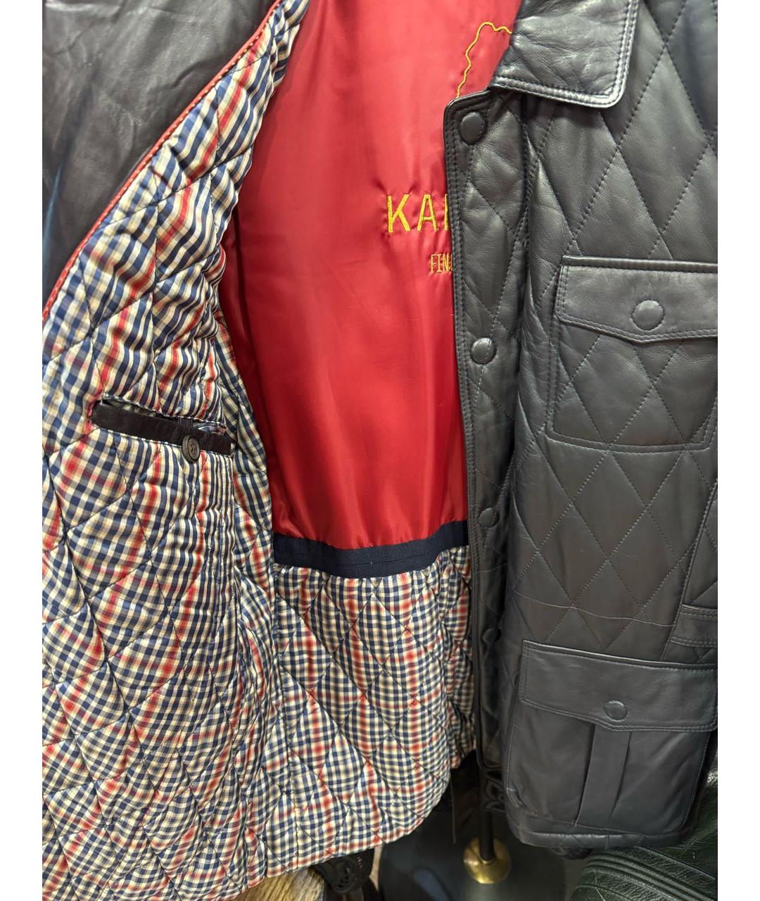 KARL LAGERFELD Черная кожаная куртка, фото 3