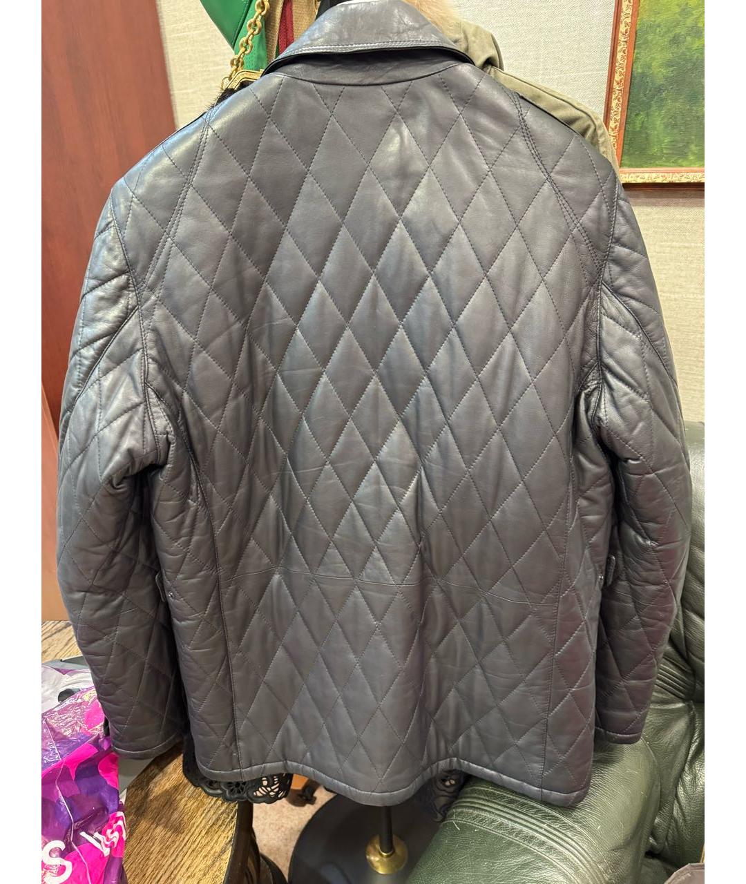 KARL LAGERFELD Черная кожаная куртка, фото 2