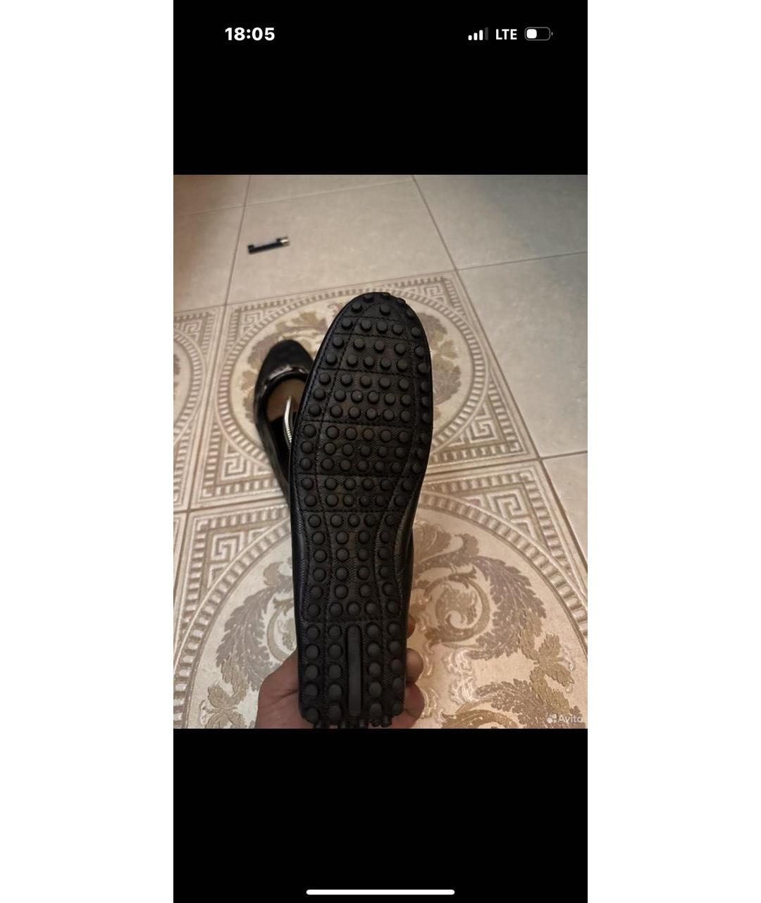 LOUIS VUITTON Черные мокасины из лакированной кожи, фото 4